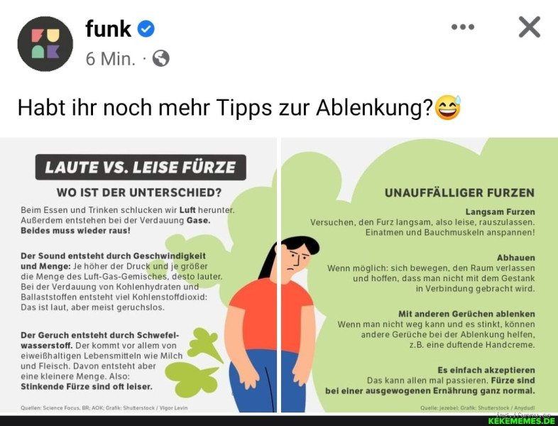 Warum riechen leise Fürze mehr als Laute?