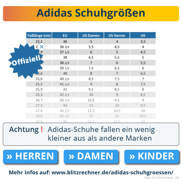 Was fällt größer aus Nike oder Adidas?