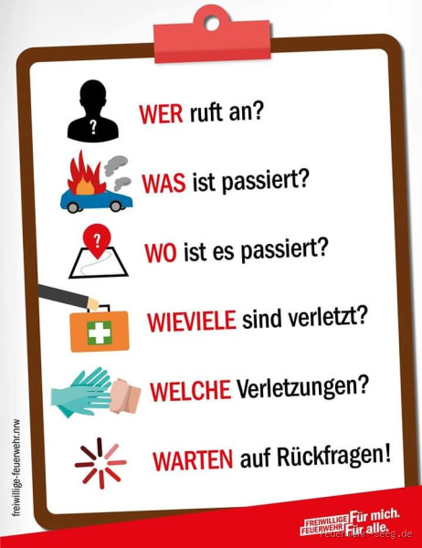 Wie viele W Fragen gibt es Notruf?